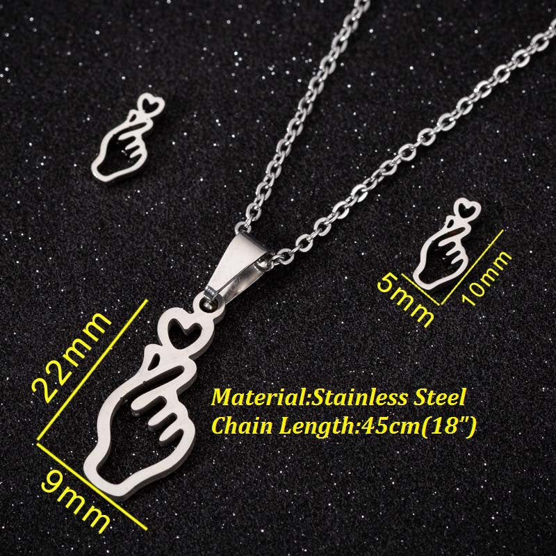 Animal Three-piece Fashion Geometry Pattern Gesture Necklaces