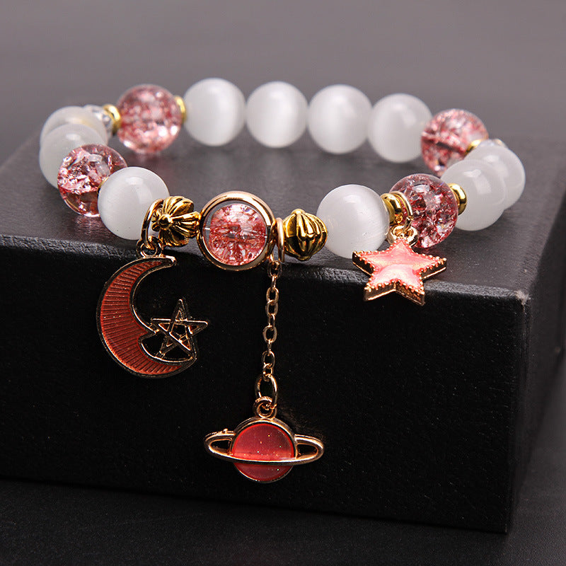 Women's Fresh Star Moon Crystal Simple Hand Bracelets