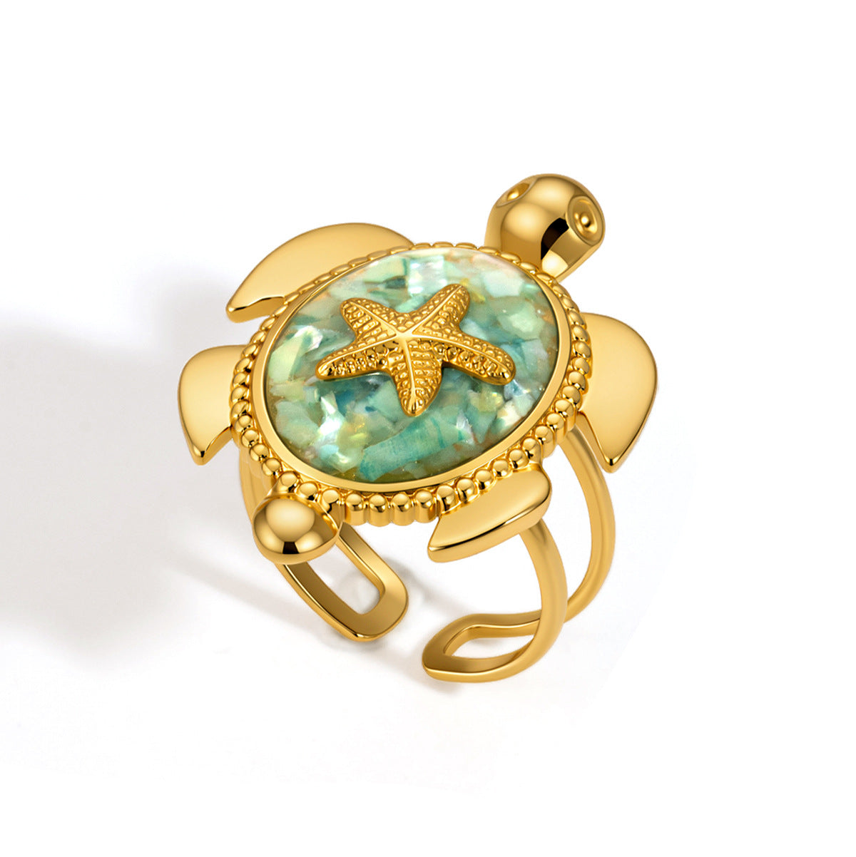 Vacation Style Elegant French Advanced Dripping Stainless Ring
