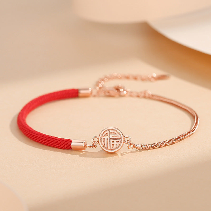 Wrist Chain Life Light Luxury Chinese Style Red Rope Bracelets