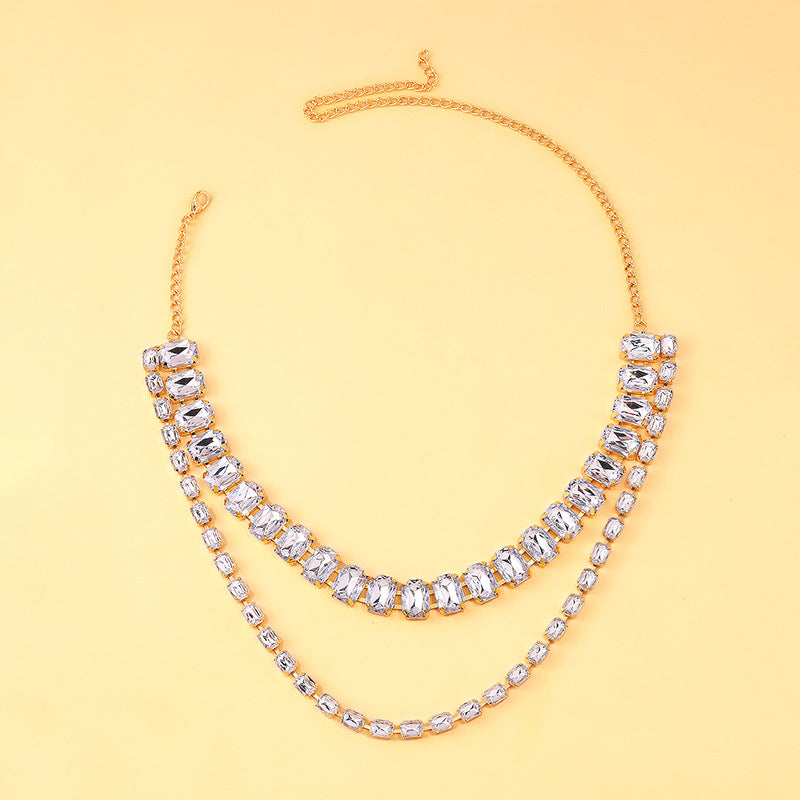 Women's Geometric High-grade Rhinestone Clavicle Chain Everyday Joker Necklaces