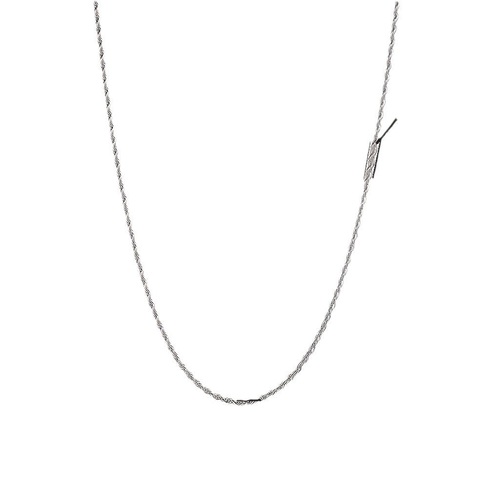 Women's Nine Shiny Hemp Flowers Chain Basic Necklace