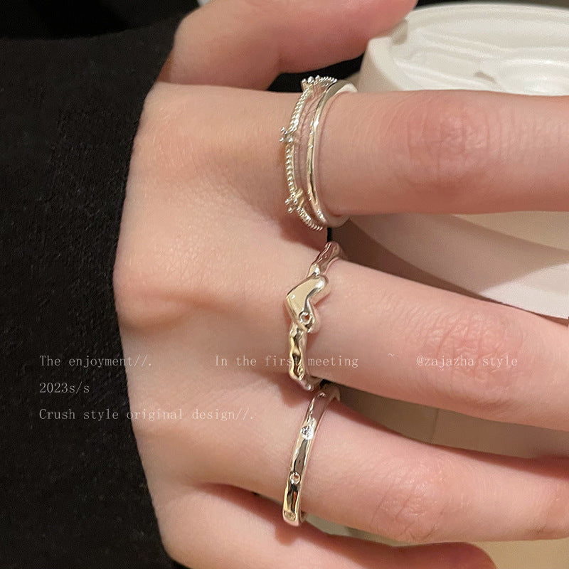 Light Luxury Minority Simple Double Layer Twin Love Bracelets
