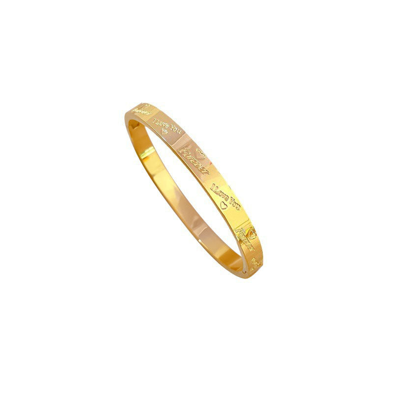 Whole Body Titanium Steel Love Minimalist Retro Fashion Bracelets