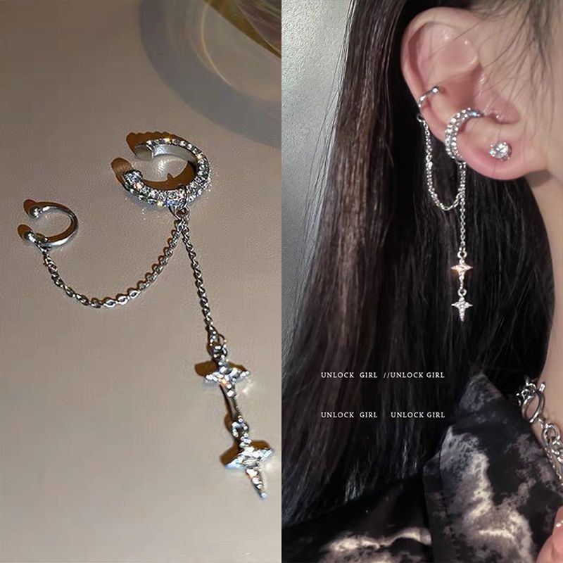 Diamond Butterfly Fashion Earless Temperament Commute Ear Clip