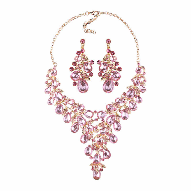 Women's Retro Luxury Crystal Banquet Formal Dress Jewelry Set