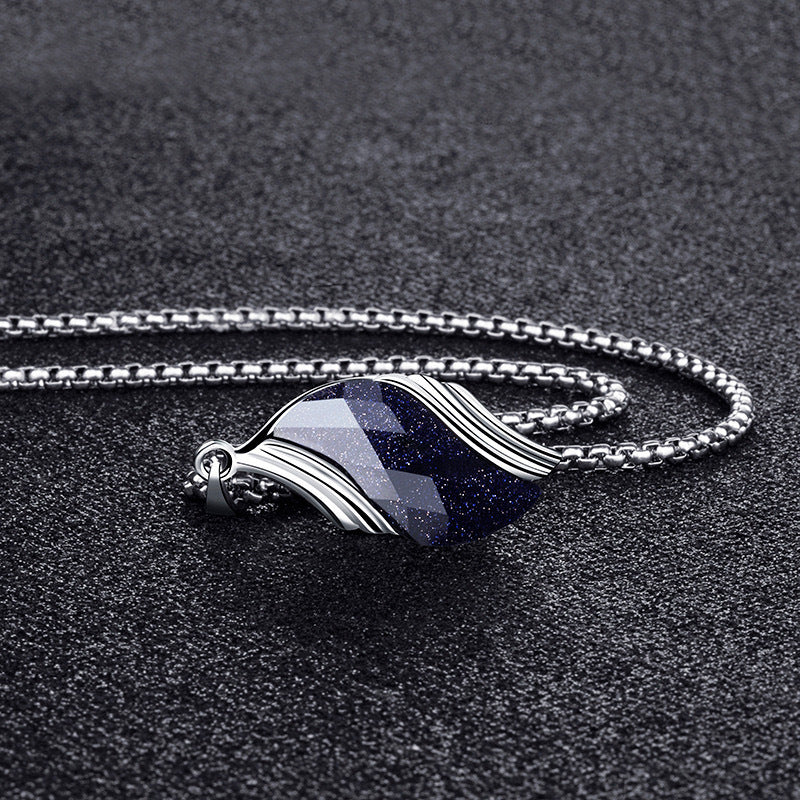 Men's Blue San Titanium Steel Stainless Does Not Fade Personality Pendants