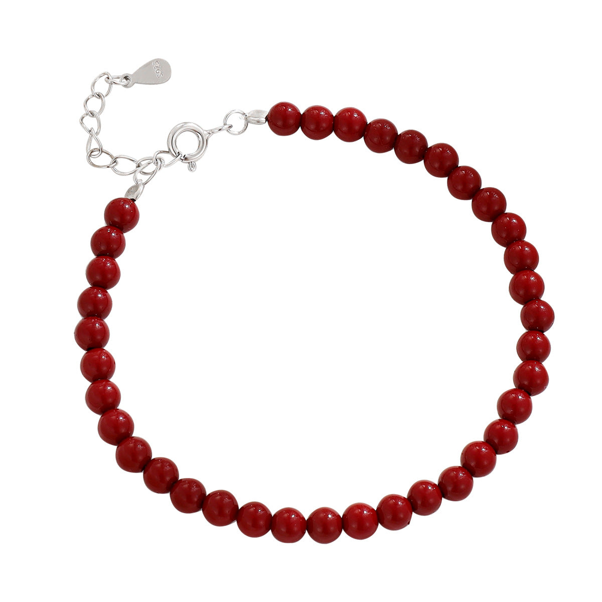 Bracelets de minorité capricieuse en perles de sable rouge et d'argent pour femmes