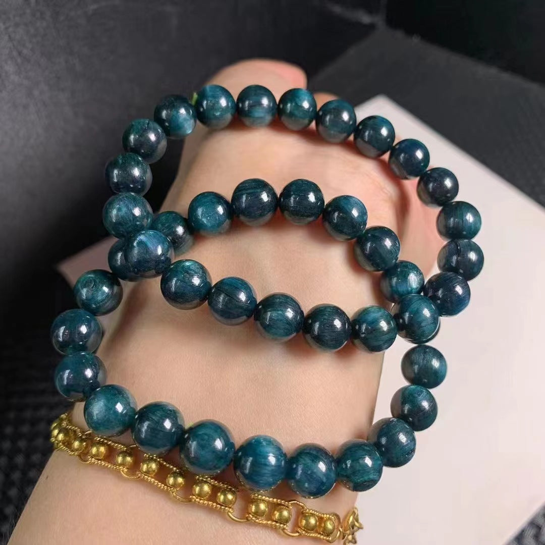 Bracelets de mode en cristal bleu vert pour femmes, hommes et bijoux