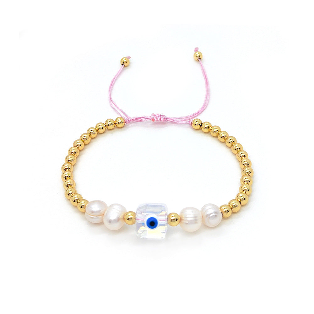 Bohemian Dopamine Crystal Evil Eye Beads Bracelets