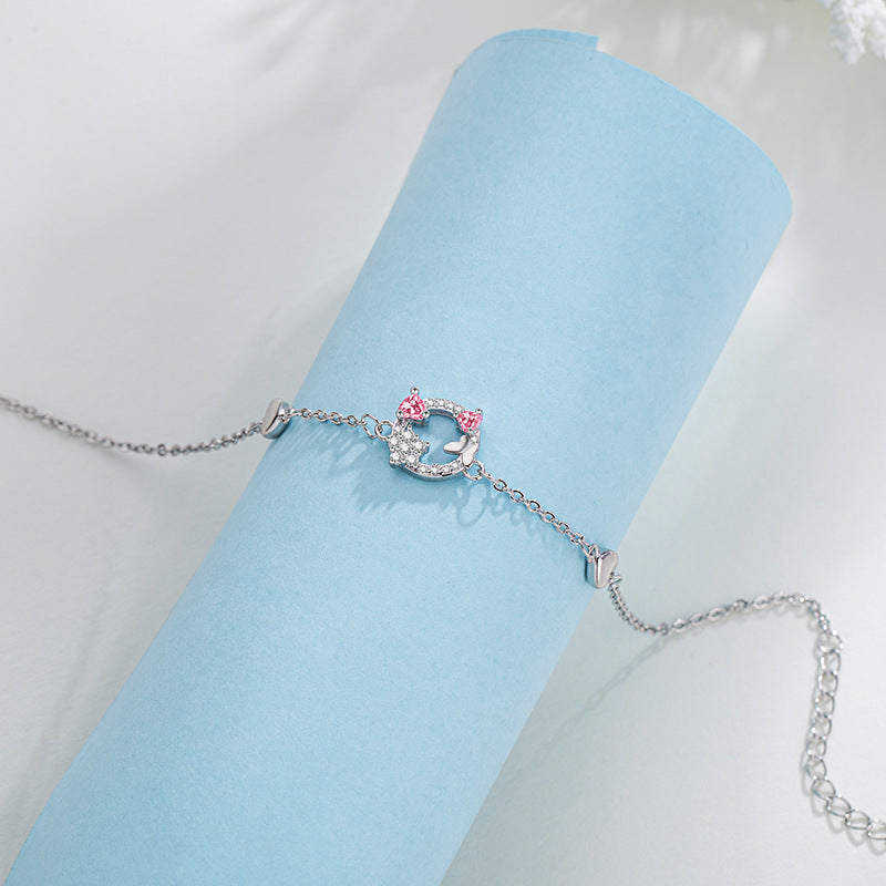 Love Heart Pink Versatile Fashion High Bracelets