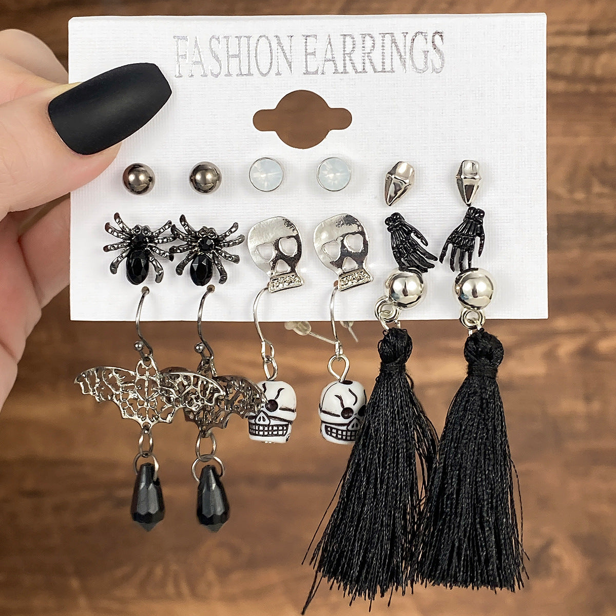 Halloween Personalized Niche Dripping Bat Spider Earrings