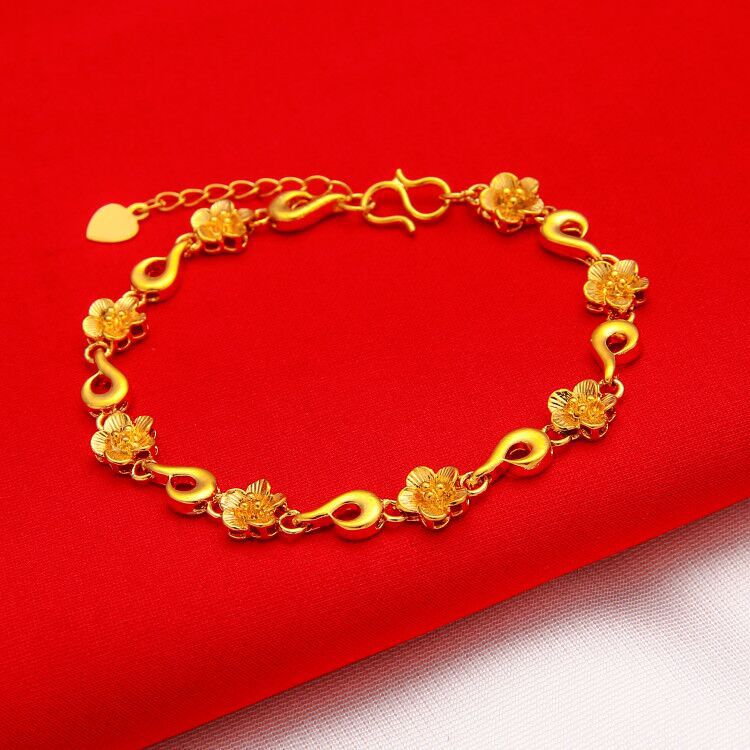 Alluviale Gold-Rosen-Imitat-Liebe-Vietnam-Placer-Armbänder