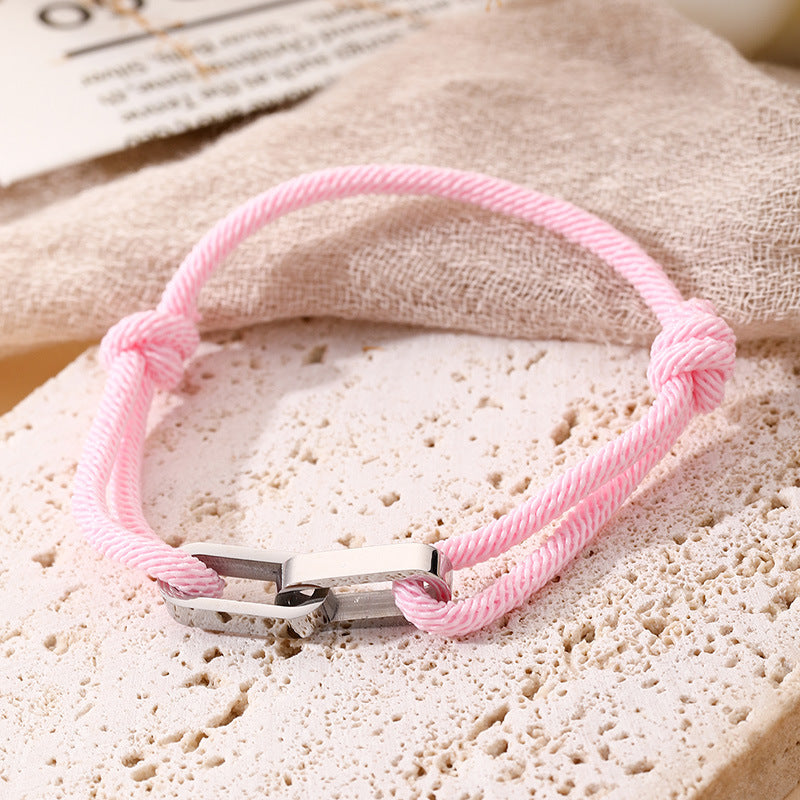 Vachette Clasp Adjustable Stainless Carrying Strap Bracelets