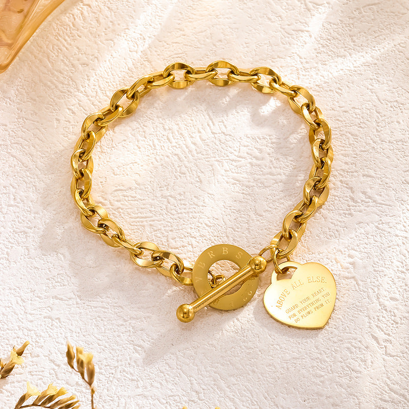 Love Stainless Steel Personality Buckle Popular Bracelets