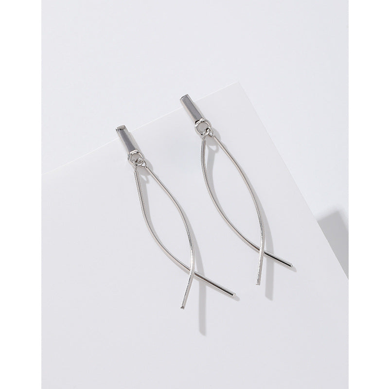 Boucles d'oreilles à pampilles croisées pour femmes, boucles d'oreilles de luxe légères