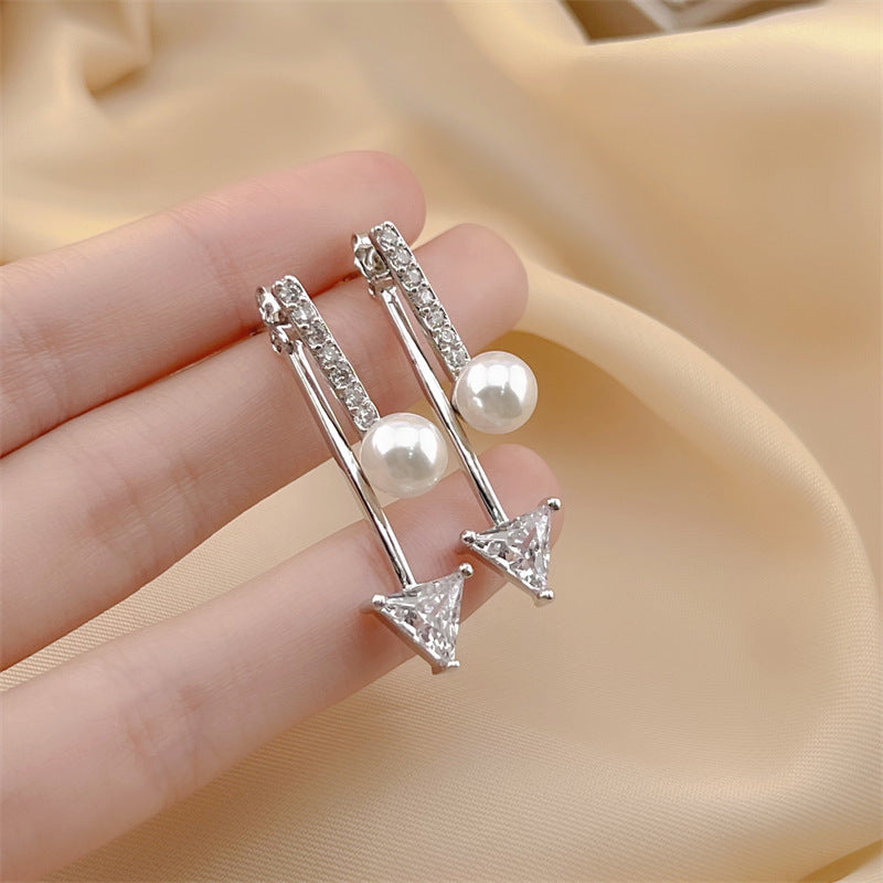 Elegant Bowknot Pearl Exquisite Design Personalized Earrings