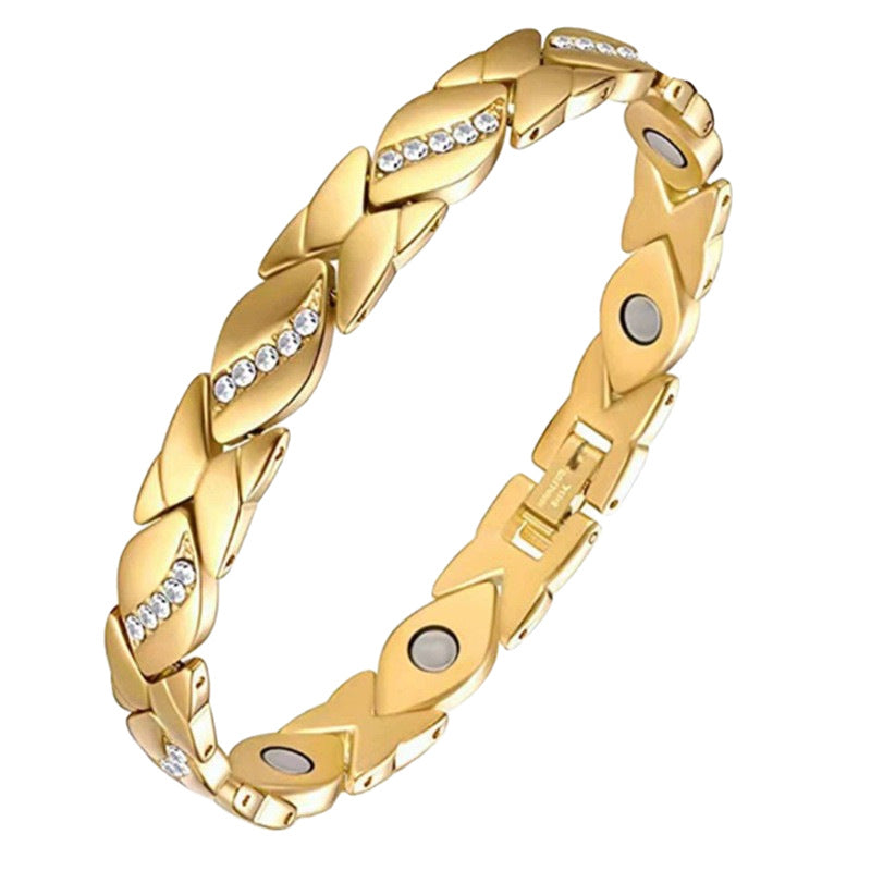 Women's Magnet Bronze Leaf Creative Magnetic Bracelets