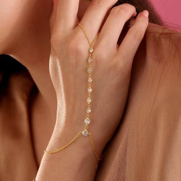 Women's Luxury Minority Advanced Finger Chain Personality Style Fashion Bracelets