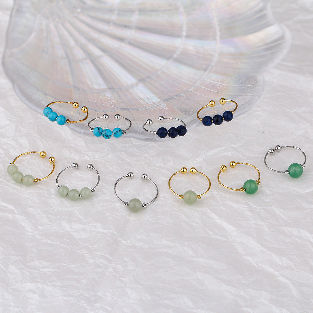 Small Pearl Open Version Simple Design Personalized Cold Ring