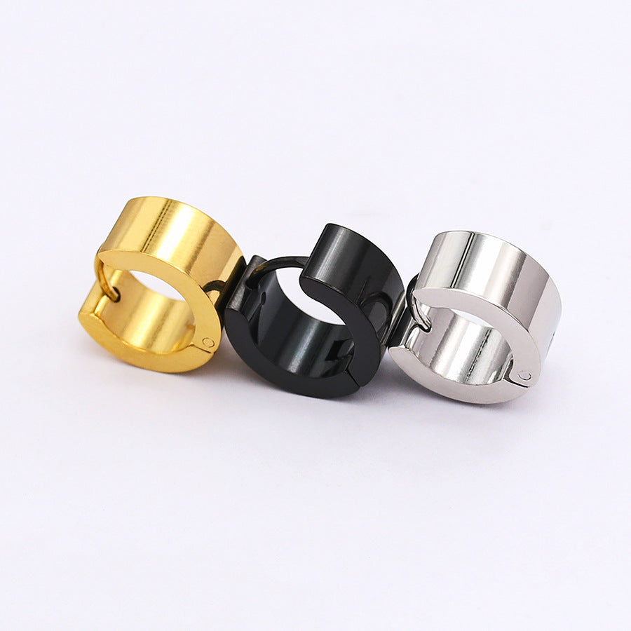 Men's Ear Clip Fine Polished Glossy Stainless Steel Eardrop Female Fashionable Earrings