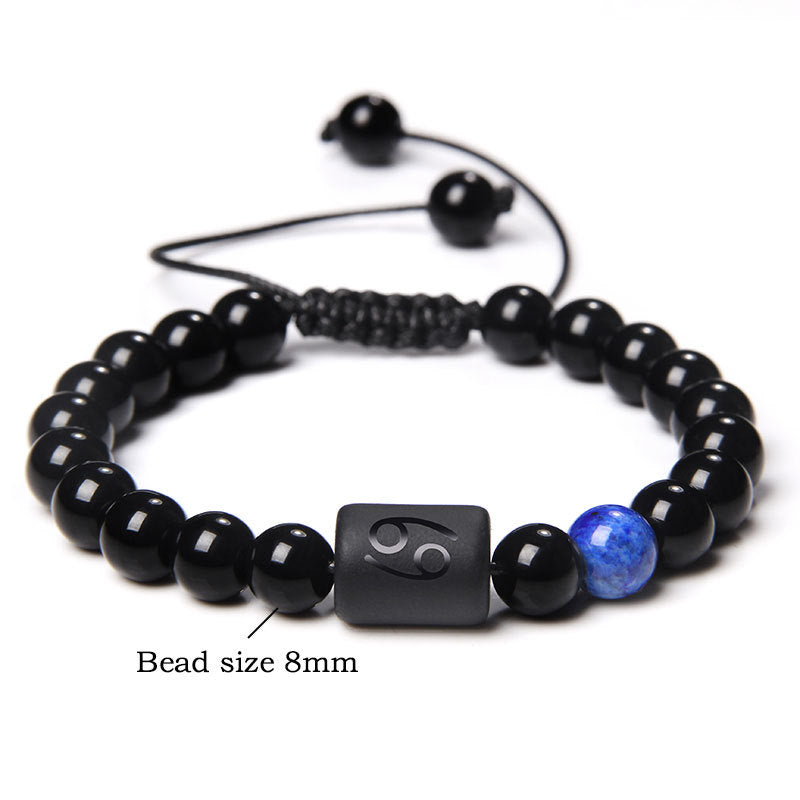 Men's Natural Red Agate Beads Twee Constellation Bracelets