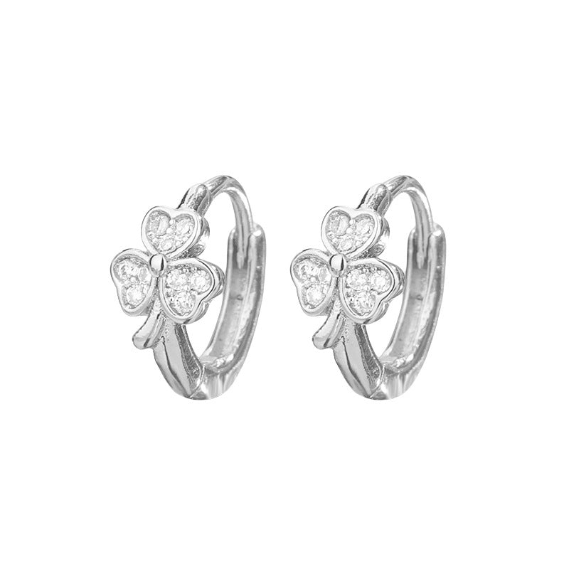 Women's Clover Zircon Trendy Korean Minimalist Commuter Fresh Summer Rings