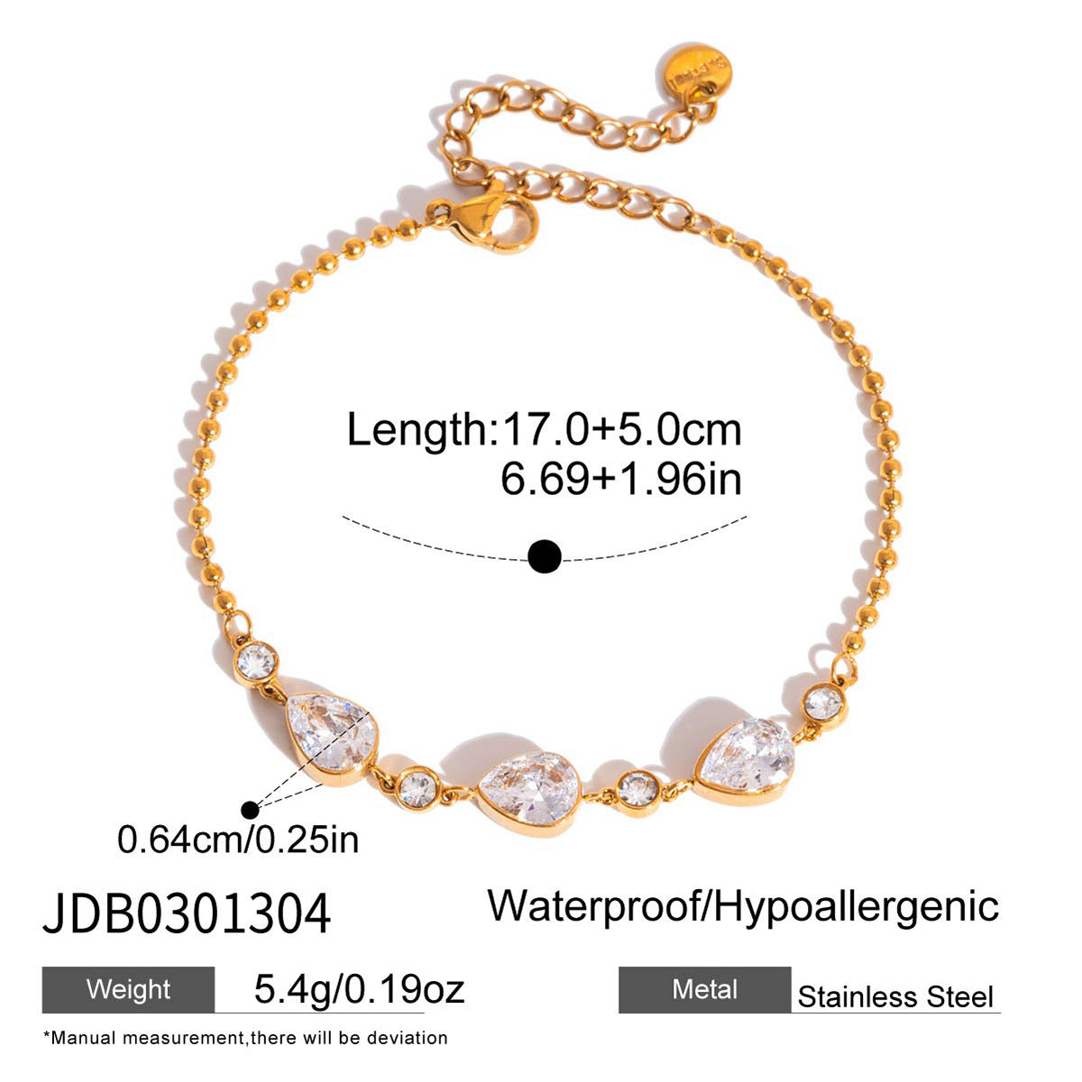Ding Stainless Steel Twin Style Light Bracelets