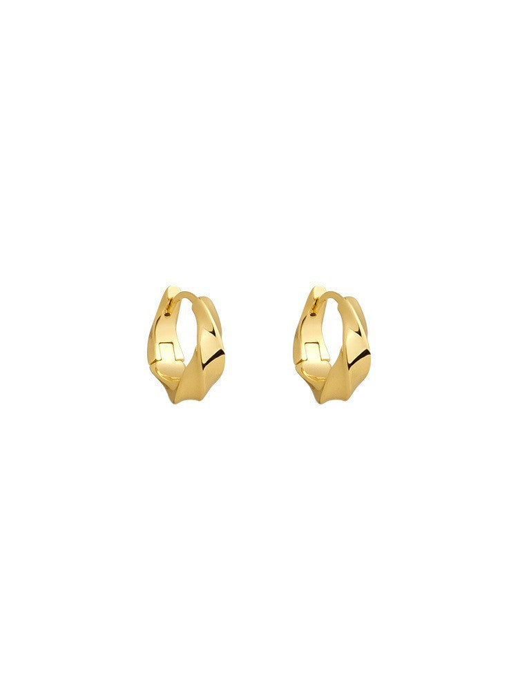 Sterling Sier Mobius Strip Twist Eardrop Earrings