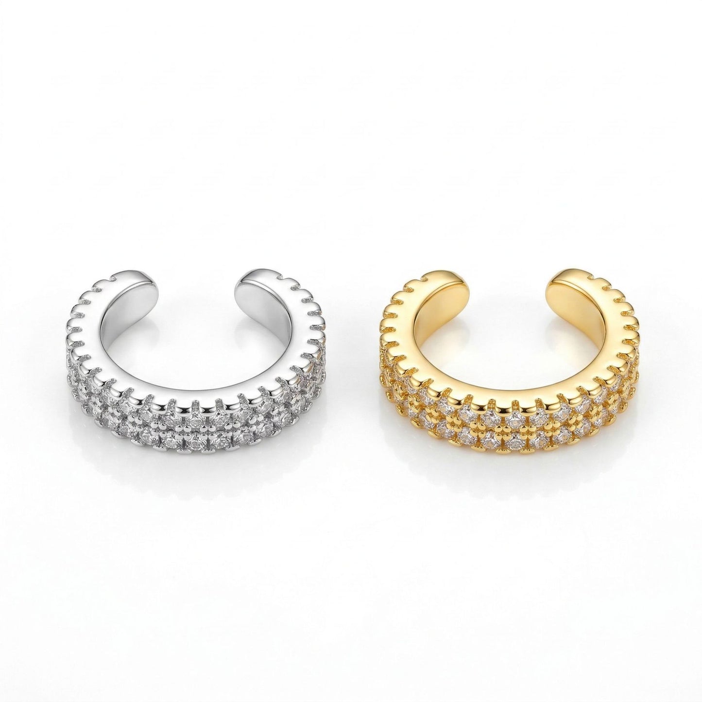 Copper Micro Inlaid Zircon Shaped Exquisite Versatile Without Ear Clip
