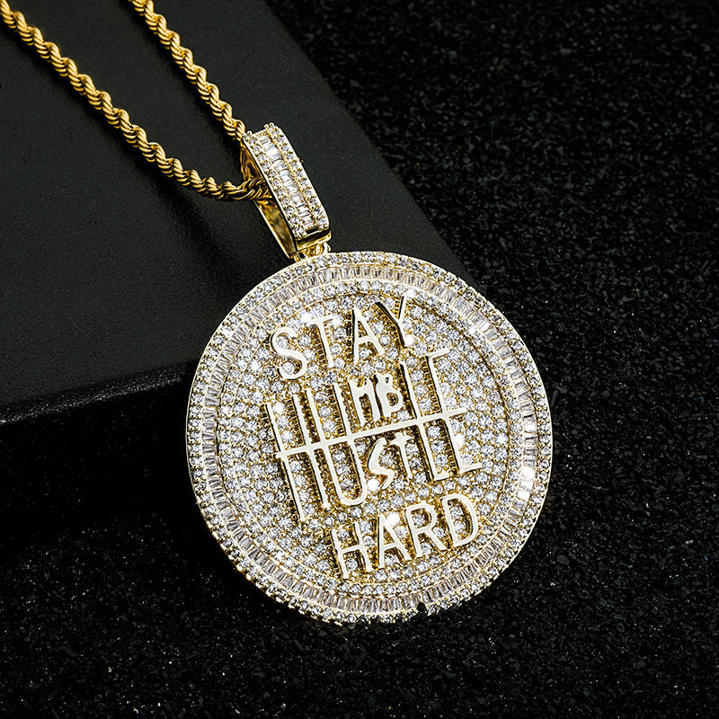 Men's Full Zircon Hip Hop Pendant For Necklaces