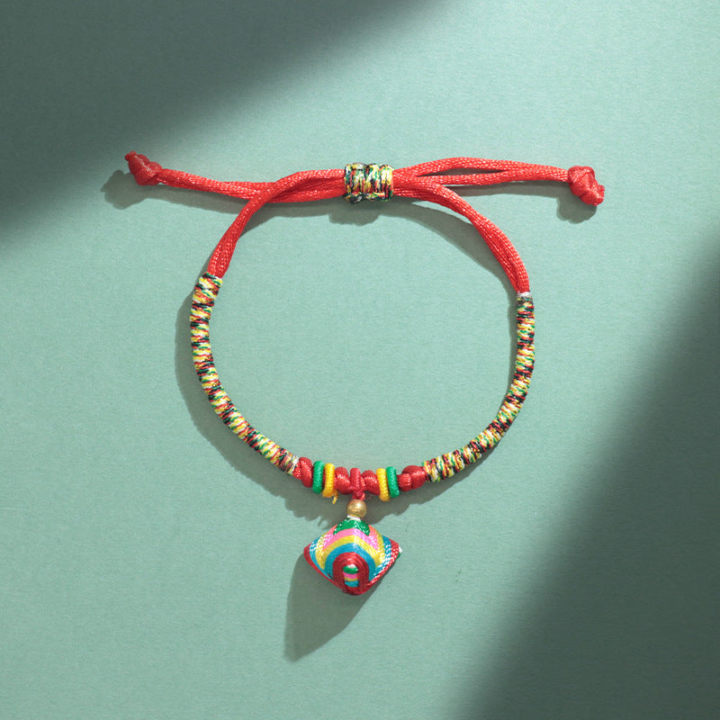 Children's Boat Festival Colorful Rope Carrying Strap Hand-woven Small Adjustable Bracelets