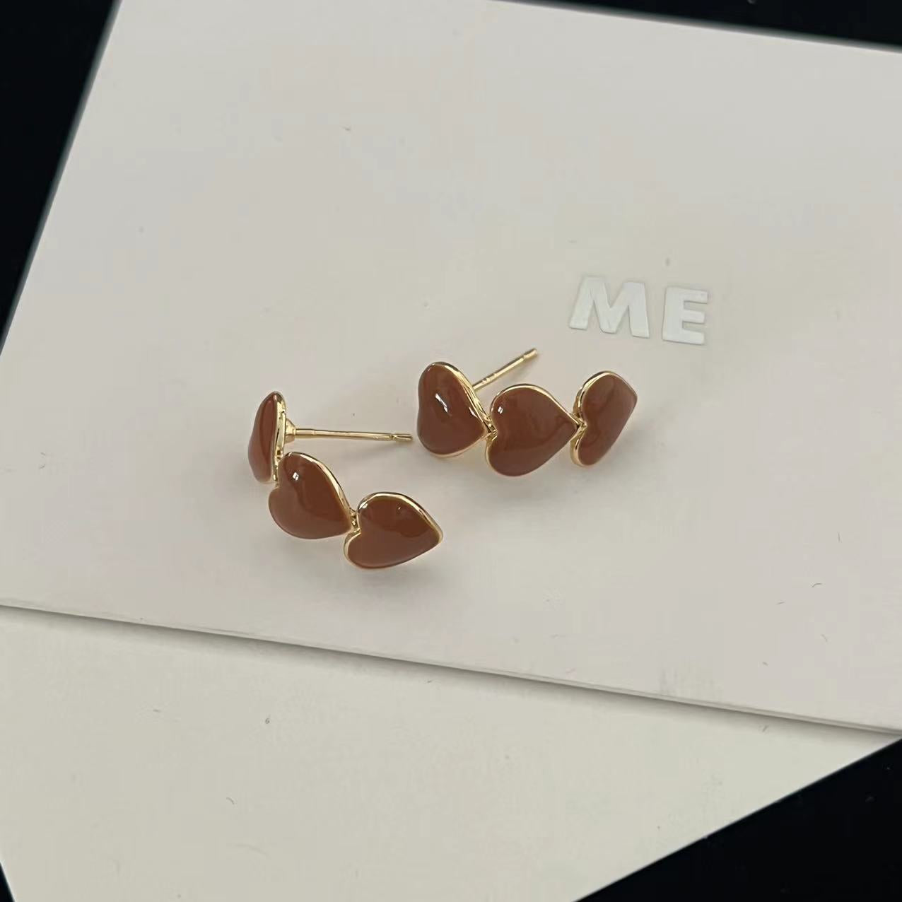 Fashion Commuter Accessories Elegant Heart-shaped Electroplated Daily Earrings