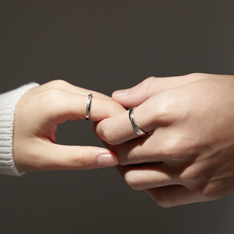 Female Pair Sier Commemorative Gift For Rings