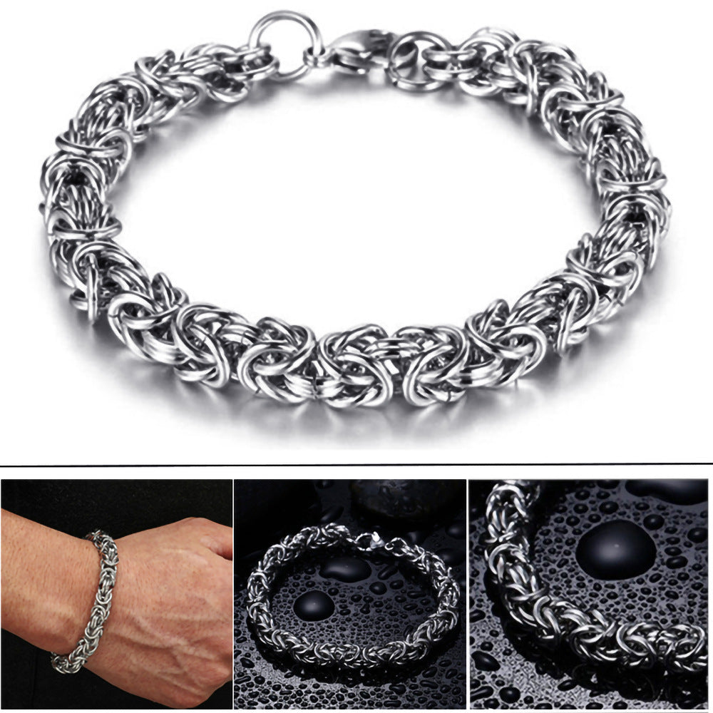 Men's Vintage Weave Titanium Steel Hip Hop Bracelets