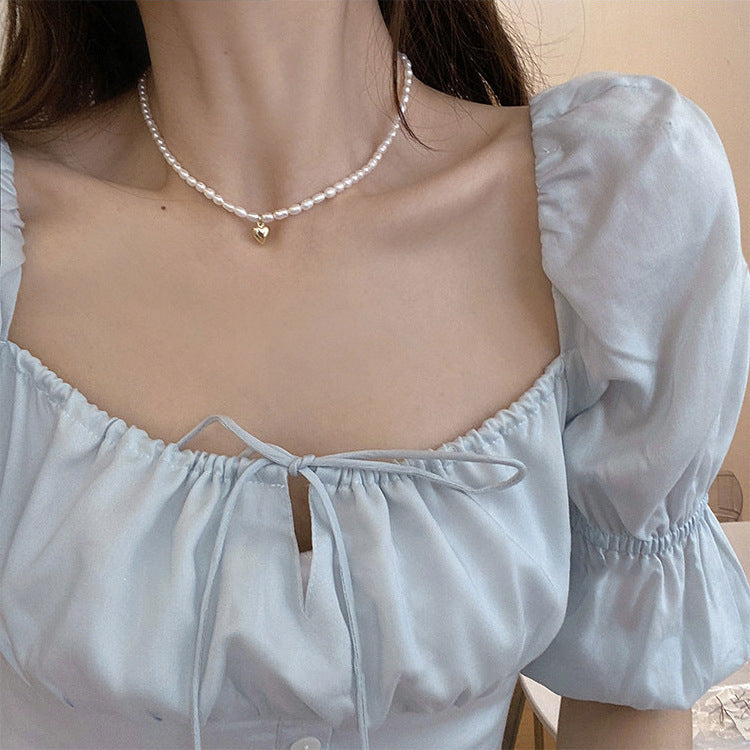 Women's Pearl French Retro Simple Graceful Elegant Necklace