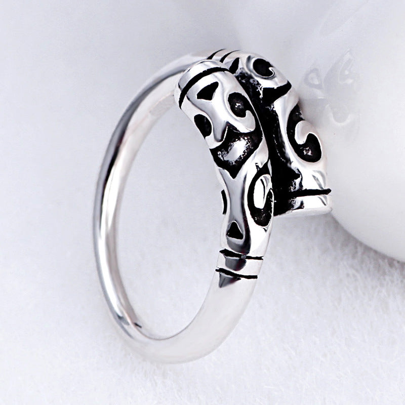 Women's & Men's Sier Plated Index Finger Open Of Ring