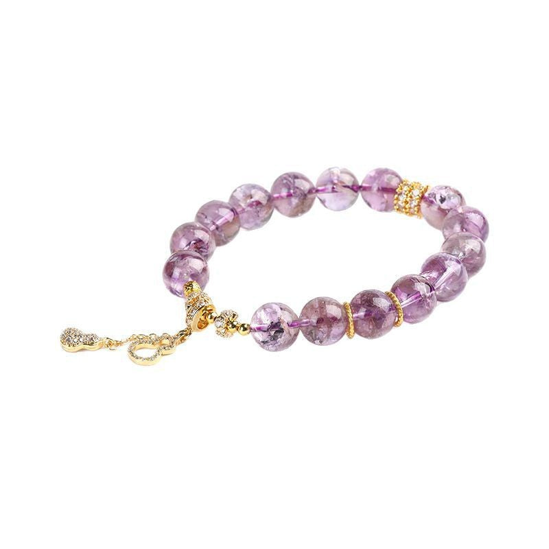 Natural Amethyst Single Circle Gourd Fashion Bracelets