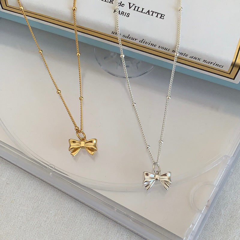 Women's Bow For Simple Fashion Titanium Steel Clavicle Necklaces