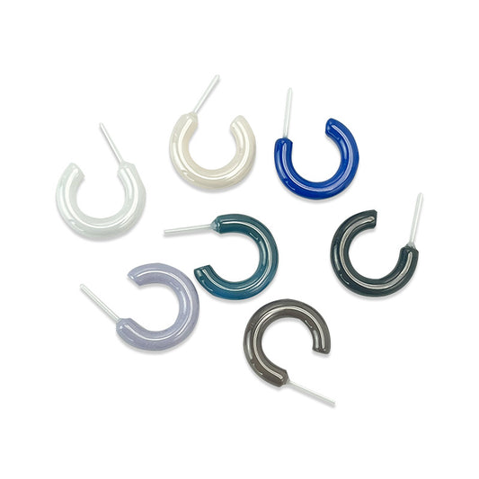 Simple Type Biological Ceramic Ear Integrated Porcelain Zirconia Earrings