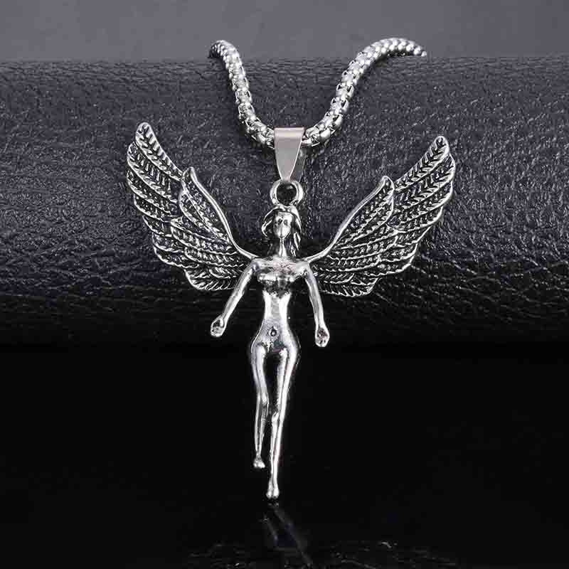 Fashion Creative Angel Wings Pendant High Necklaces