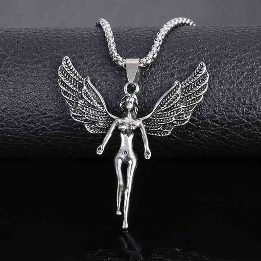 Fashion Creative Angel Wings Pendant High Necklaces