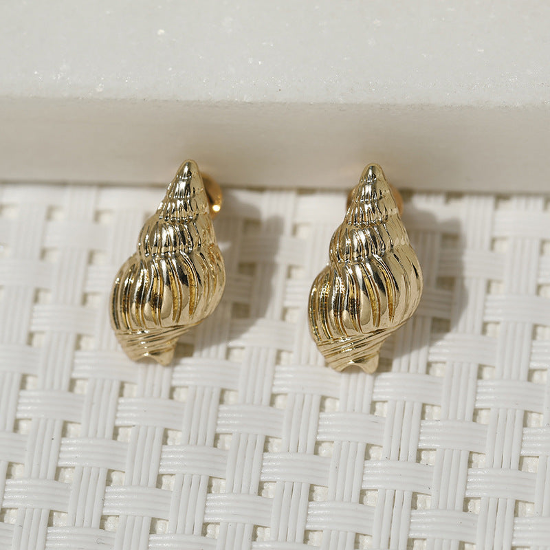 Summer Seaside Beach Style Small Conch Ear Fashion Minimalism For Stud Earrings