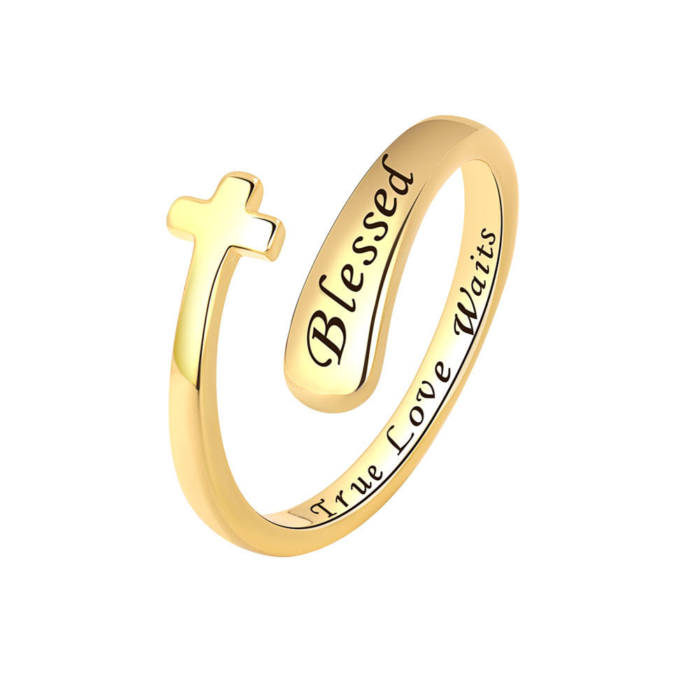 Classy Elegant Engraved Dual Layer Open-end Rings