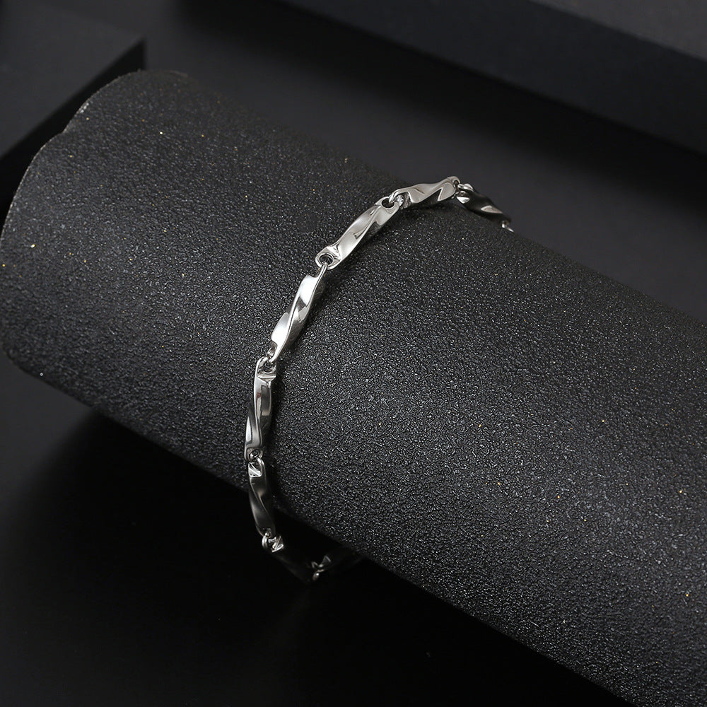 Herren-Armbänder mit Twist-Stick, modisches Nischendesign, kalt