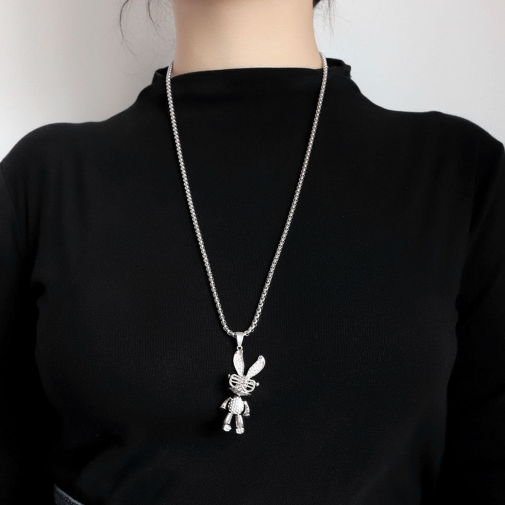 Women's & Men's Diamond Rabbit For And Hip Hop Pendant Necklaces