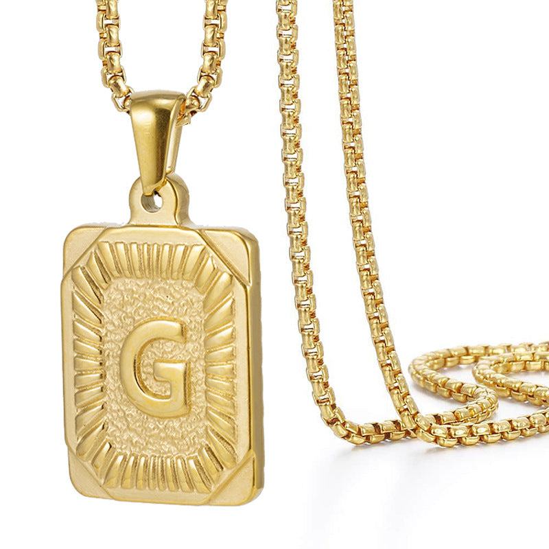 Herren-Hip-Hop-Edelstahl-einfache goldene Halsketten