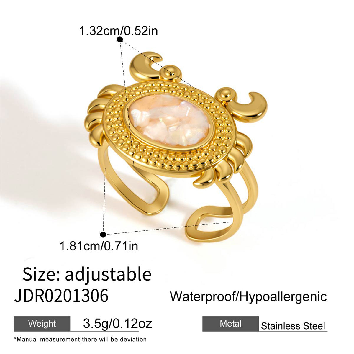 Vacation Style Elegant French Advanced Dripping Stainless Ring