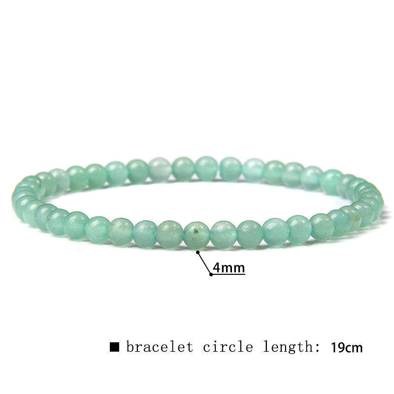 Women's Natural Stone Mini Energy Glossy Beads Bracelets