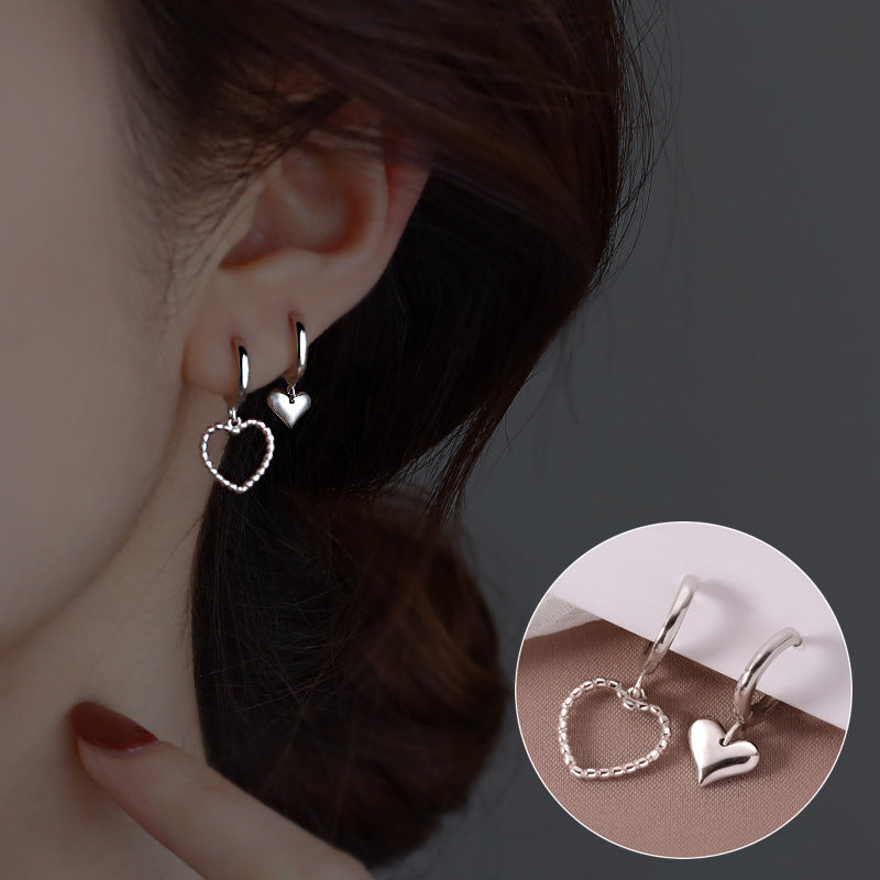 Love Heart Female Retro Fashion Personalized Sweet Cool Peach Earrings